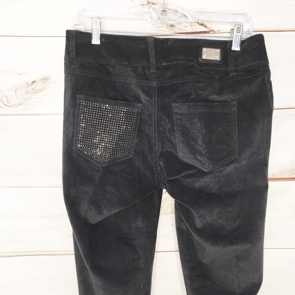 VO JEANS Gray Velour Pants Rhinestones Bling NWOT - Picture 6 of 10